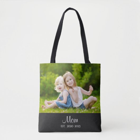 Mama hat Skript Schwarz Foto Tasche (Vorderseite)