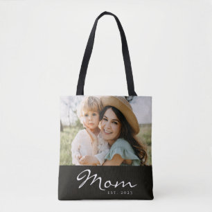 Mama hat Skript Schwarz Foto Tasche