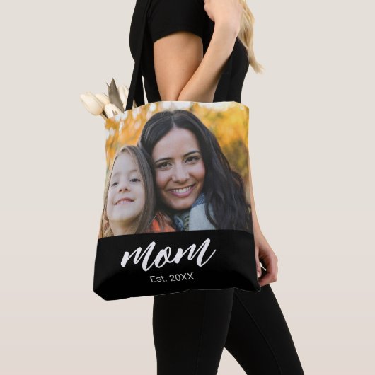 Mama hat Skript Schwarz Foto Tasche (Von Nahem)