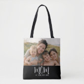 Mama hat Skript Schwarz Foto  Tasche (Vorderseite)