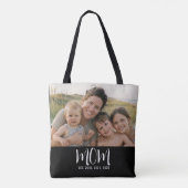 Mama hat Skript Schwarz Foto  Tasche (Rückseite)