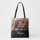 Mama hat Skript Schwarz Foto Tasche (Vorderseite)