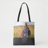 Mama hat Skript Schwarz Foto-Tote-Tasche eingerich Tasche (Vorderseite)