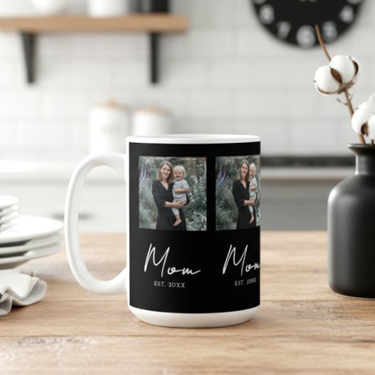 Mama hat Skript Schwarz Wiederholungsfoto Kaffeetasse