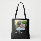 Mama hat Skript Schwarzes Foto-Geschenk eingericht Tasche (Vorderseite)