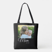 Mama hat Skript Schwarzes Foto-Geschenk eingericht Tasche (Rückseite)