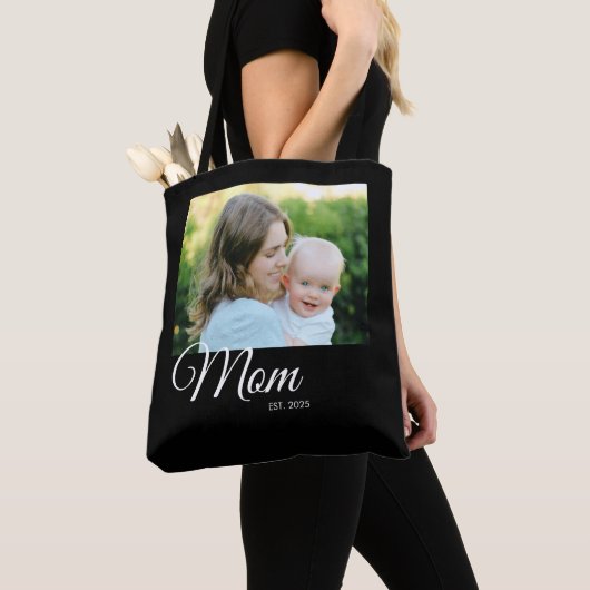 Mama hat Skript Schwarzes Foto-Geschenk eingericht Tasche (Von Nahem)