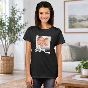 Mama hat typografische benutzerdefinierte Fotos ei T-Shirt