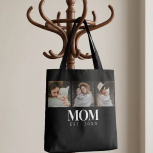 Mama hat White Typography 3 Foto eingerichtet Tasche