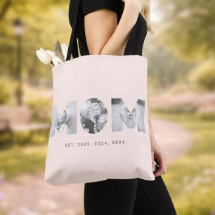 Mama hat zartes Pfirsich-Minimalist 3 Foto eingeri Tasche