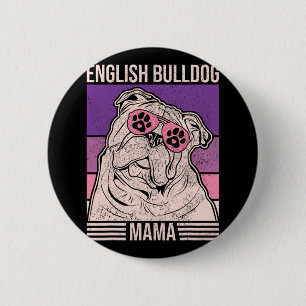 Mama Haustierbesitzer Tierliebhaber Outfit Englisc Button