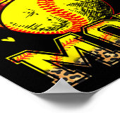 Mama Headband Leopard Softball Ball Mütter Day Mam Poster (Ecke)