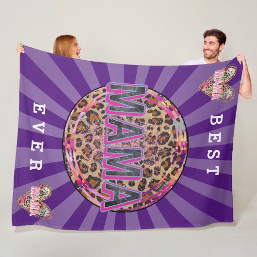 Mama Heart Customize Liebe Fleecedecke (Beispiel)