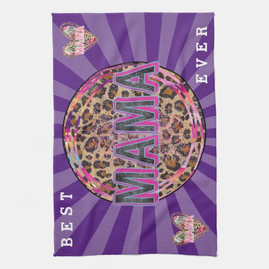 Mama Heart Customize Liebe Geschirrtuch (Vertikal)