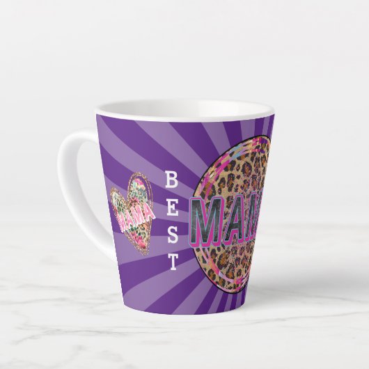 Mama Heart Customize Liebe Milchtasse (Linke Ecke)