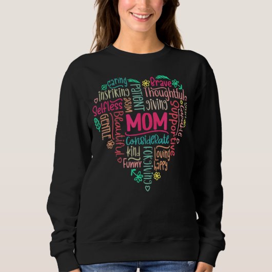 Mama Heart Girl Mama Mutter Mutter Mutter Mutter M Sweatshirt (Vorderseite)