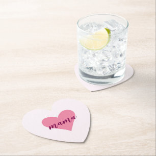 Mama Heart Shaped Paper Untersetzer - Perfect Gift