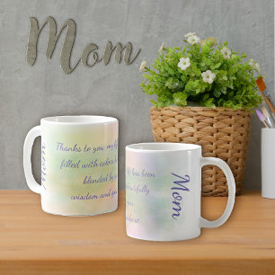 Mama Heartfelt Zitat Wasserfarben Pastellfarben Kaffeetasse