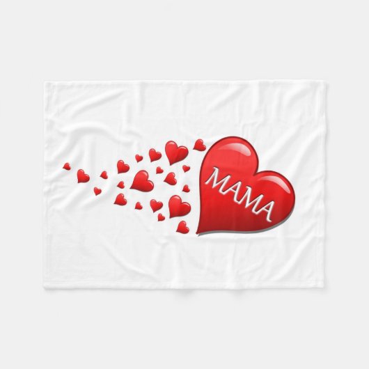 MAMA HEARTS FLEECEDECKE (Vorderseite (Horizontal))