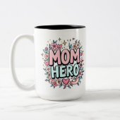 Mama Heldin Zweifarbige Tasse (Links)