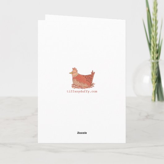 Mama Hen and Chicks Funny Mother Day Card Karte (Rückseite)