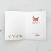Mama Hen and Chicks Funny Mother Day Card Karte (Innenseite)