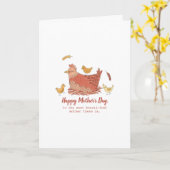 Mama Hen and Chicks Funny Mother Day Card Karte (Gelbe Blume)