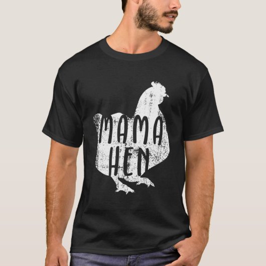 Mama Hen Chicken Geschenkgutscheine Hühnerbesitzer T-Shirt (Vorderseite)