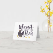 Mama Hen, Hühnchen Lover BLANK Karte (Gelbe Blume)