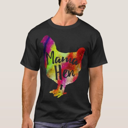 Mama Hen Pet Hühnermütter Bauer farbenfroh T-Shirt (Vorderseite)