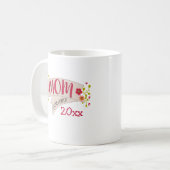 Mama hergestellte Blumenfahne Kaffeetasse (Vorderseite Links)