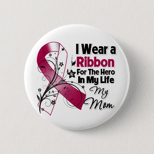 Mama Hero in My Life Head Neck Cancer Button (Vorderseite)