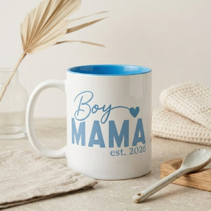 Mama-Herz Erstes Jahr Minimalistische Mutterschaft Zweifarbige Tasse