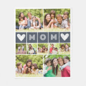 Mama Herz-FotoCollage Fleecedecke (Vorderseite)