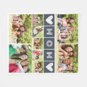 Mama Herz-FotoCollage Fleecedecke (Vorderseite (Horizontal))