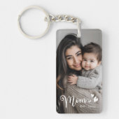 Mama-Herz-Overlay-Foto Schlüsselanhänger (Vorderseite)