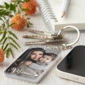 Mama-Herz-Overlay-Foto Schlüsselanhänger (Vorderseite rechts)