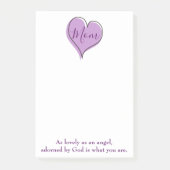 Mama Herz Post-it Klebezettel (Vorderseite)