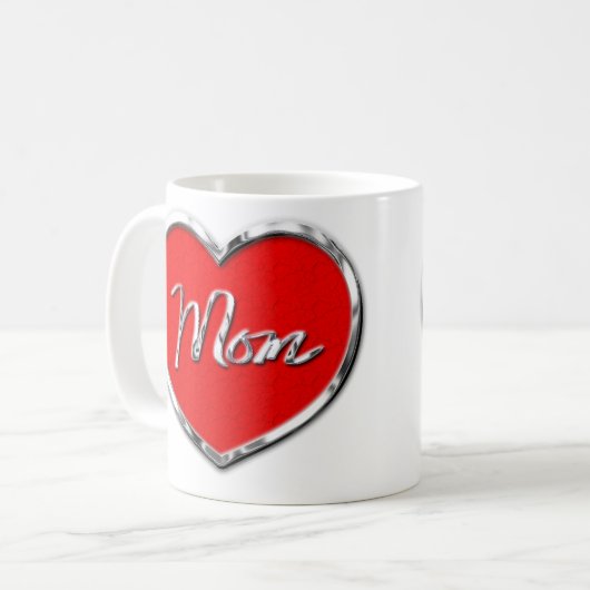 Mama-Herz-Tasse Kaffeetasse (Vorderseite Links)