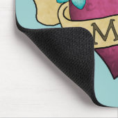 Mama-Herz-Tätowierung Mousepad (Ecke)