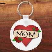 Mama Herz Tätowierung Schlüsselanhänger (Vorderseite)