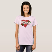 Mama Herz Tätowierung T - Shirt (Vorne ganz)