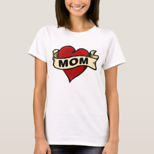 Mama-Herz-Tätowierungs-T - Shirt