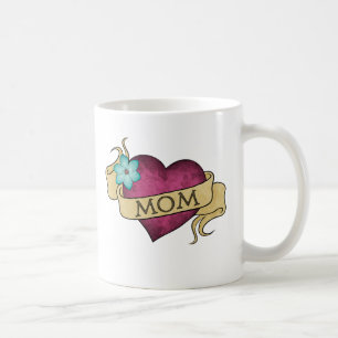 Mama-Herz-Tätowierungs-Tasse Kaffeetasse