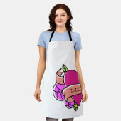 MAMA Herz Tattoo Rosa Liebe Spaß Schürze (Getragen)