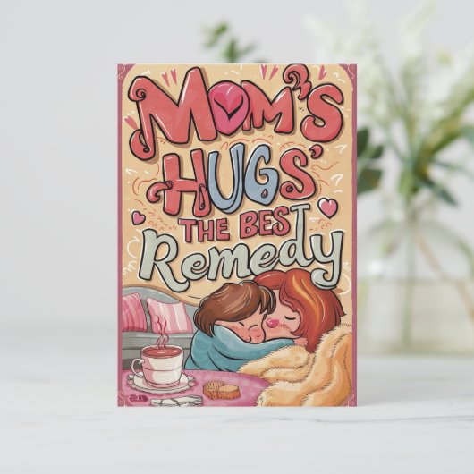 "Mama, Herz unserer Welt" - Grußkarten Dankeskarte (Stehend Vorderseite)