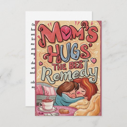 "Mama, Herz unserer Welt" - Grußkarten Dankeskarte (Vorne/Hinten)