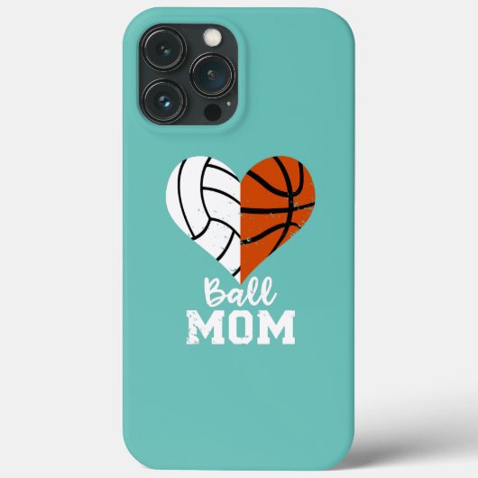 Mama Herzblut Funny Volleyball Basketball Mama Case-Mate iPhone Hülle (Rückseite)