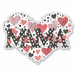 Mama herzes valentine aufkleber