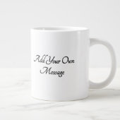 "Mama" Herzgestalterischer Kranz von Blume - Perso Jumbo-Tasse (Rechts)